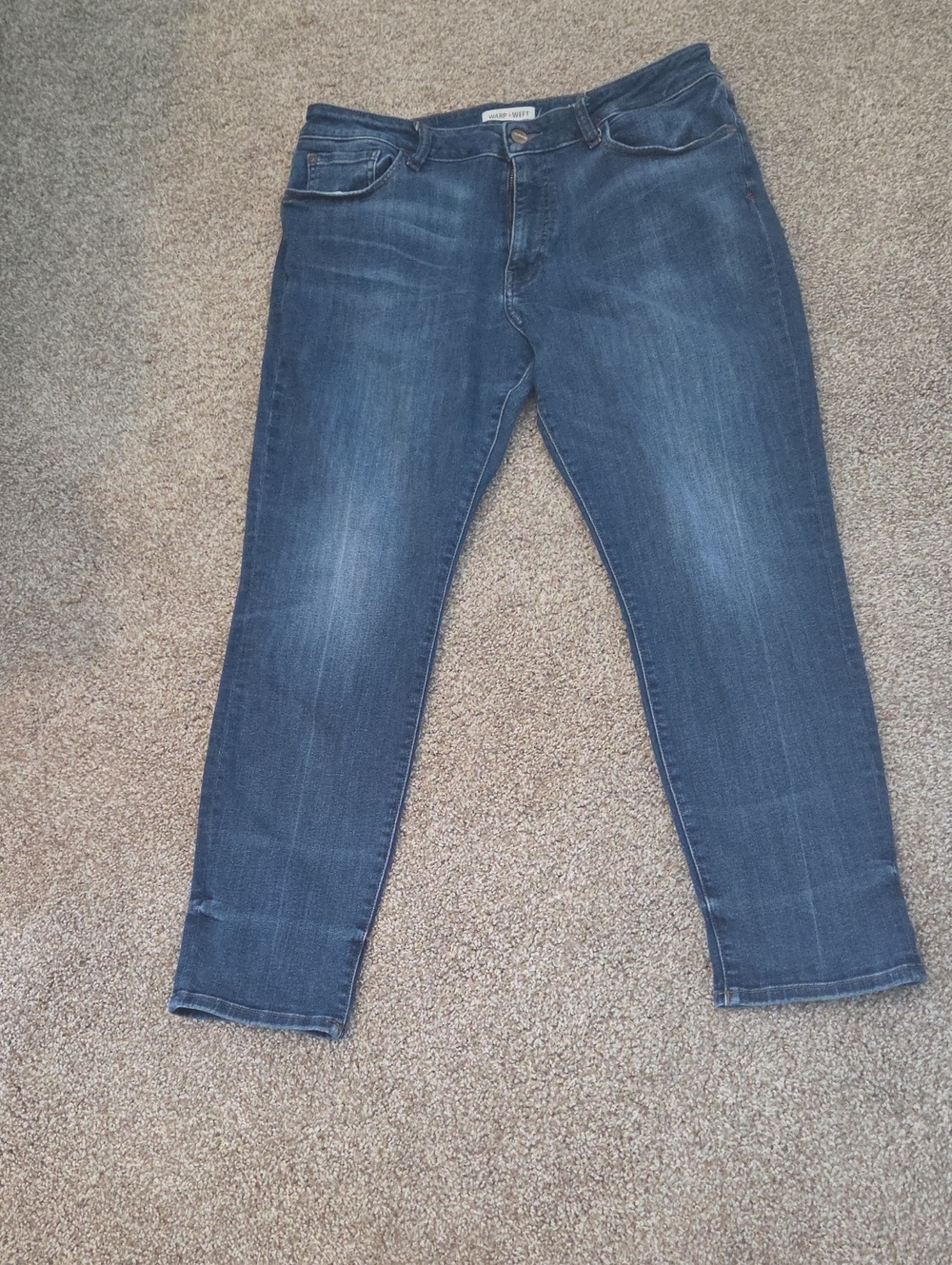Warp + Weft Size 14 Jenny Straight Leg Jean Size 14 in Dark Blue - StitchFix